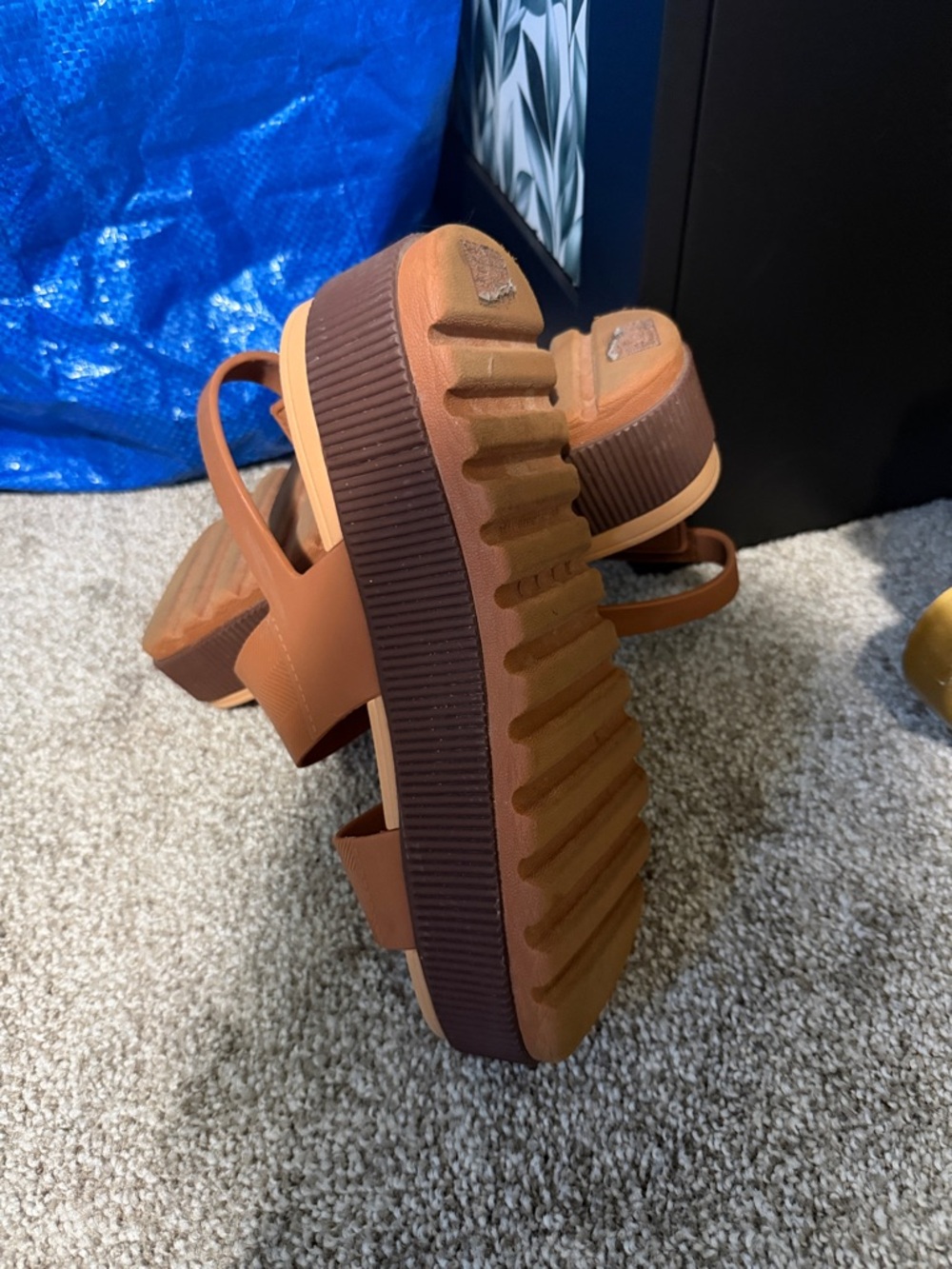 Reef Orange Platform Two-Strap Sandals - Picture 3 of 3